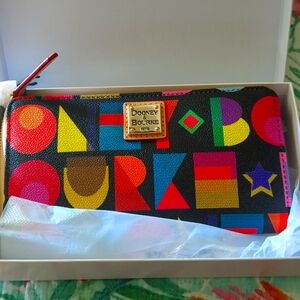 Dooney and Bourke Art Deco wristlet NWT